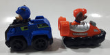 SML Spin Master Paw Patrol Rescue Racers Chase in Blue Police Car and Zuma in Orange Hovercraft Boat Plastic Toy Car Vehicles Set of 2