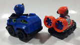 SML Spin Master Paw Patrol Rescue Racers Chase in Blue Police Car and Zuma in Orange Hovercraft Boat Plastic Toy Car Vehicles Set of 2