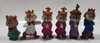 2009 McDonald's Fox Bagdasarian Alvin and The Chipmunks The Squeakquel 3" to 4" Tall Toy Figures Lot of 6