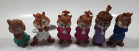 2009 McDonald's Fox Bagdasarian Alvin and The Chipmunks The Squeakquel 3" to 4" Tall Toy Figures Lot of 6