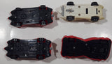 2008 McDonald's WBEL Speed Racer Movie Film White and Red Plastic Die Cast Toy Car Vehicles Lot of 4