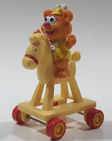 1986 HA! The Muppets Baby Fozzie Bear Character on Rocking Horse PVC Toy Figure