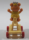 1986 HA! The Muppets Baby Fozzie Bear Character on Rocking Horse PVC Toy Figure