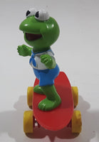 1986 Muppet Babies Kermit The Frog on a Red Skateboard Plastic Toy McDonald's Happy Meal