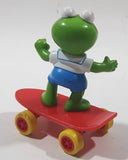 1986 Muppet Babies Kermit The Frog on a Red Skateboard Plastic Toy McDonald's Happy Meal