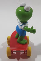 1986 Muppet Babies Kermit The Frog on a Red Skateboard Plastic Toy McDonald's Happy Meal