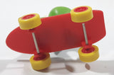 1986 Muppet Babies Kermit The Frog on a Red Skateboard Plastic Toy McDonald's Happy Meal