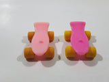 1987 McDonald's Garfield Pink and Light Pink 2 1/4" Long Skateboards