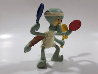 2012 McDonald's SpongeBob SquarePants Squidward Tennis Player 4" Tall Toy Figure