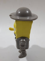 2005 Burger King SpongeBob SquarePants Brown Hat and Clothes 4" Tall Toy Figure