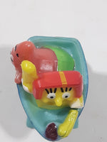 2006 SpongeBob SquarePants with Patrick in a Boat with Wheels Miniature 1 1/8" Tall Toy Figure