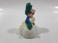 1989 McDonald's Nintendo Super Mario Bros. 3 Luigi Holding Star on a Cloud Plastic 2 1/4" Long Pullback Toy Character Car Vehicle
