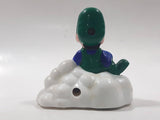 1989 McDonald's Nintendo Super Mario Bros. 3 Luigi Holding Star on a Cloud Plastic 2 1/4" Long Pullback Toy Character Car Vehicle