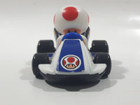 2014 McDonald's Nintendo Mario Kart Toad Plastic 3" Long Toy Character Car Vehicle