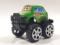 Unknown Brand Taxi Monster Truck with Eyes Green Plastic Toy Car Vehicle