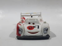 Disney Pixar Cars #7 World Grand Prix Shu Todoroki White Plastic Die Cast Toy Car Vehicle