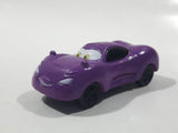 Disney Pixar Cars Purple Mini PVC Hard Rubber Toy Car Vehicle