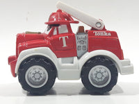 2000 Maisto Hasbro Tonka Lil Chuck & Friends Fire Ladder Truck Red and White Die Cast Toy Car Vehicle