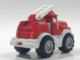 2000 Maisto Hasbro Tonka Lil Chuck & Friends Fire Ladder Truck Red and White Die Cast Toy Car Vehicle