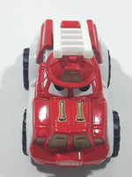 2000 Maisto Hasbro Tonka Lil Chuck & Friends Fire Ladder Truck Red and White Die Cast Toy Car Vehicle