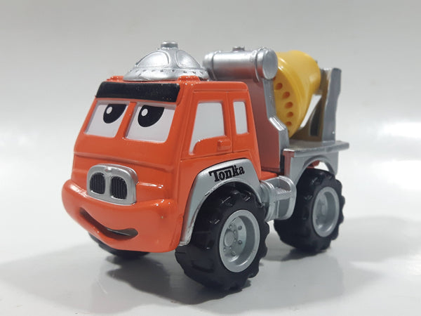 2000 Maisto Hasbro Tonka Lil Chuck & Friends Cement Mixing Truck Orange Grey Yellow Die Cast Toy Car Vehicle