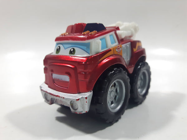 2011 Hasbro Tonka Lil Chuck & Friends Boomer Fire Truck Dark Red Die Cast Toy Car Vehicle