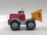 2000 Maisto Hasbro Tonka Lil Chuck & Friends Dump Truck Red and Yellow Die Cast Toy Car Vehicle