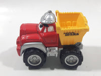 2000 Maisto Hasbro Tonka Lil Chuck & Friends Dump Truck Red and Yellow Die Cast Toy Car Vehicle