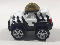 2000 Maisto Hasbro Tonka Lil Chuck & Friends Safari Truck Zebra White and Black Die Cast Toy Car Vehicle