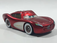Disney Pixar Cars Lightning McQueen Metallic Red and White Die Cast Toy Car Vehicle