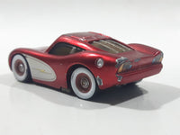Disney Pixar Cars Lightning McQueen Metallic Red and White Die Cast Toy Car Vehicle