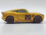 Disney Pixar Cars Yellow 4" Long Die Cast Toy Car Vehicle