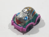 1997 Kinder Surprise Pink Rainbow Girl Chrome and Pink Plastic Miniature Toy Car Vehicle K97 N32