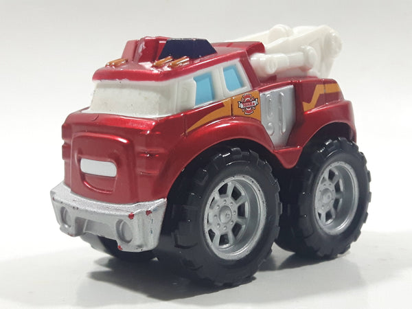 2011 Hasbro Tonka Lil Chuck & Friends Boomer Fire Truck Dark Red Die Cast Toy Car Vehicle