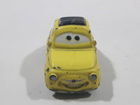 Disney Pixar Cars Fiat 500 Yellow Die Cast Toy Car Vehicle