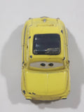 Disney Pixar Cars Fiat 500 Yellow Die Cast Toy Car Vehicle