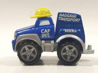 2000 Maisto Hasbro Tonka Lil Chuck & Friends CAF Int. Baggage Transport Truck Blue Die Cast Toy Car Vehicle