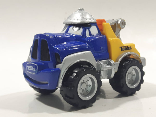 2000 Maisto Hasbro Tonka Lil Chuck & Friends Tow Truck Blue and Yellow Die Cast Toy Car Vehicle