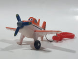 Disney Pixar Planes Propeller Dusty Glider Airplane Orange and White Plastic Toy Aircraft Vehicle Clip On