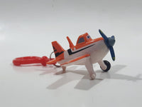 Disney Pixar Planes Propeller Dusty Glider Airplane Orange and White Plastic Toy Aircraft Vehicle Clip On