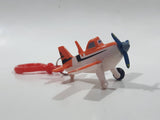 Disney Pixar Planes Propeller Dusty Glider Airplane Orange and White Plastic Toy Aircraft Vehicle Clip On