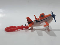 Disney Pixar Planes Propeller Dusty Glider Airplane Orange and White Plastic Toy Aircraft Vehicle Clip On