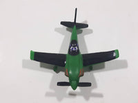Disney Pixar Planes Ripslinger Propeller Airplane Green and Black PVC Hard Rubber Toy Aircraft Vehicle