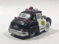 Disney Pixar Cars '49 Merc Police Sheriff Cop Car Black and White Plastic Toy Car Vehicle