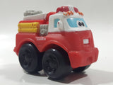 2008 Hasbro Tonka Lil Chuck & Friends Fire Truck Red and White Plastic Toy Car Vehicle