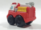 2008 Hasbro Tonka Lil Chuck & Friends Fire Truck Red and White Plastic Toy Car Vehicle