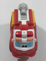 2008 Hasbro Tonka Lil Chuck & Friends Fire Truck Red and White Plastic Toy Car Vehicle