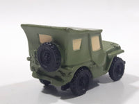 Disney Pixar Jeep Army Green PVC Hard Rubber Die Cast Toy Car Vehicle