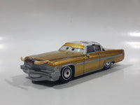 Disney Pixar Cars Cadillac Coupe de Ville Gold with Brown and White Cow Print Roof Die Cast Toy Car Vehicle