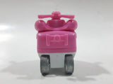 2016 Alpha Audley Miniature Helicopter with Eyes Pink and White Die Cast Toy Car Vehicle